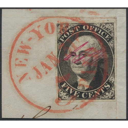 259 - United States of America. Early to modern M/U coln in large old Scott album, incl 1845-6 postmaster ... 