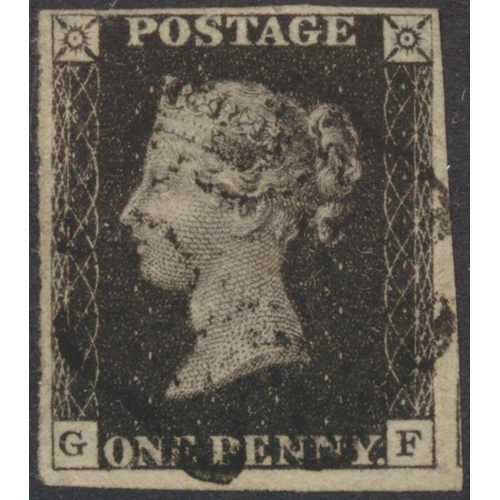 266 - QV-QEII M/U coln in 2 ringbinders, and loose. Incl 1840 1d black plate 8, 4 margins U, also plate 7 ... 