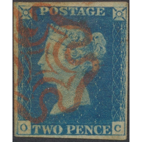 266 - QV-QEII M/U coln in 2 ringbinders, and loose. Incl 1840 1d black plate 8, 4 margins U, also plate 7 ... 