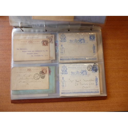 284 - Postal History. QV-KGV coln in 2 ring binders, incl a few pre 1840 items, a range of 1d reds imperf ... 