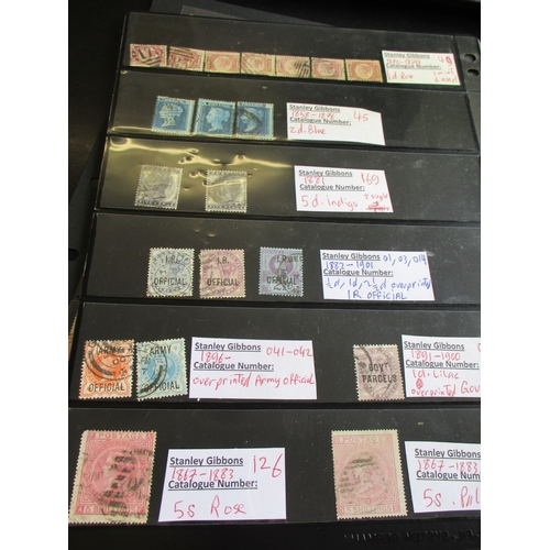 289 - QV LE & SP U/FU mixed condition selns on stockleaves, incl 1867-80 wmk spray of rose 9d straw x2 & 1... 