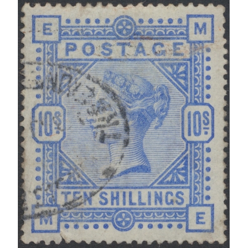 296 - 1883-4 high values used range in varied condition, incl 10/- (x3 all with faults), and also incl 2/6... 