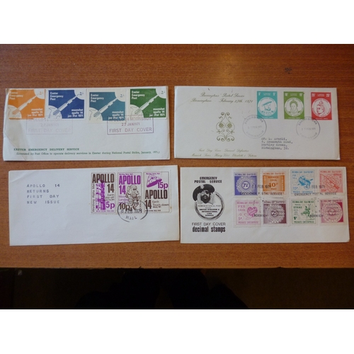 314 - Postal strike covers from 1971, Qty 140, plus some unused stamps and private delivery items. (½B)