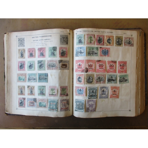 61 - World misc early to middle M/U coln in two old-time albums, incl 1840 1d blacks U range (x6, mixed c... 