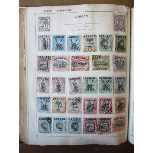 61 - World misc early to middle M/U coln in two old-time albums, incl 1840 1d blacks U range (x6, mixed c... 