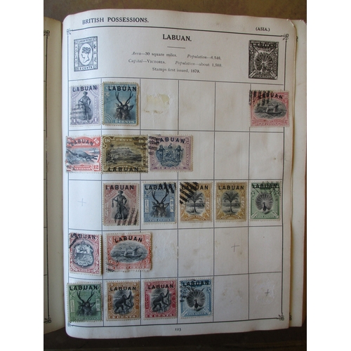 61 - World misc early to middle M/U coln in two old-time albums, incl 1840 1d blacks U range (x6, mixed c... 