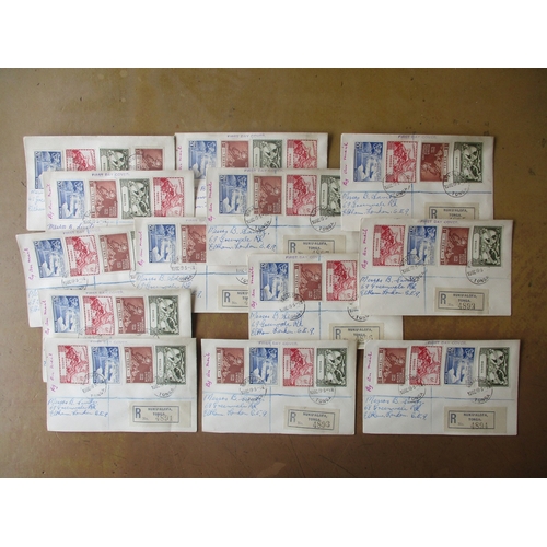 67 - Assorted BC airmail covers. 1925 South Africa Airmail set with 1913-24 2d on 1925 Cape Town to Durba... 