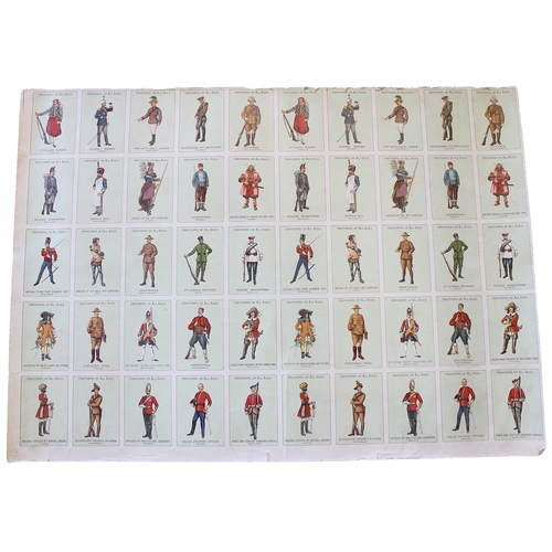 56 - Westminster. Uniforms of All Ages uncut part sheet of 50 with 25 different, two of each, generally f... 