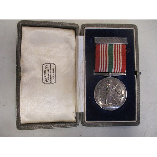 69 - Rare 1941 London Passenger Transport Medal For Bravery, reverse engraved to Ernest Henry Wright 10 S... 