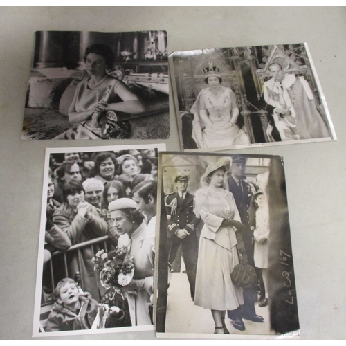 100 - Collection of 48 Queen Elizabeth II royal press photographs, mainly 1970s and 1980s, majority 25cm x... 