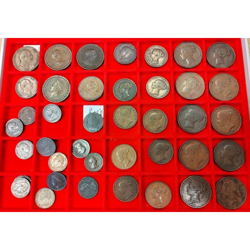 291 - 19th century copper and bronze collection in 3 Lindner trays, generally fine with some better includ... 