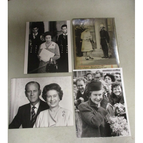 100 - Collection of 48 Queen Elizabeth II royal press photographs, mainly 1970s and 1980s, majority 25cm x... 