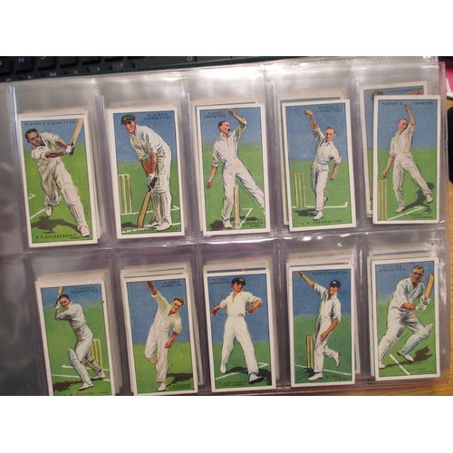 11 - Collection in 6 albums with complete sets including Churchman Lawn Tennis, Sarony Tennis Strokes, Mo... 