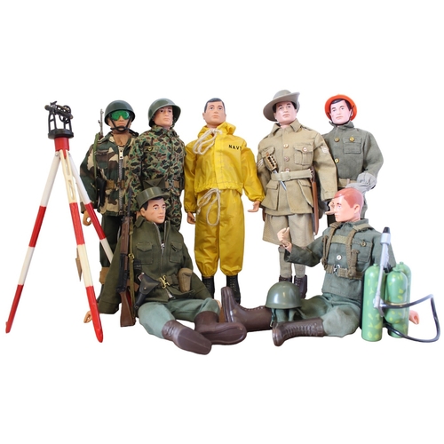 111 - Range of unboxed Palitoy Action Man figures generally very good to excellent with Beachhead Assault ... 