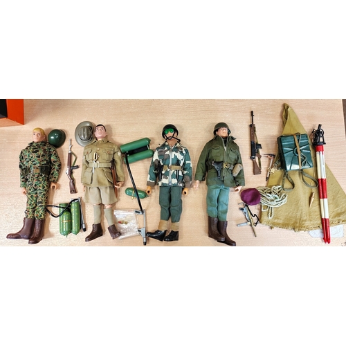 111 - Range of unboxed Palitoy Action Man figures generally very good to excellent with Beachhead Assault ... 