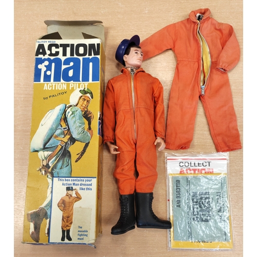 122 - Palitoy Vintage Action Man Action Pilot excellent in good box (missing flap at bottom) appears compl... 