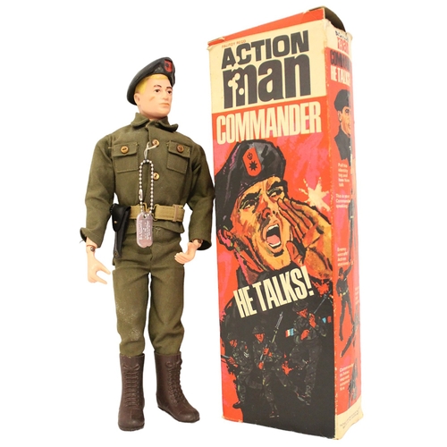 130 - Palitoy Action Man Vintage Talking Commander Combat Division in good plus to very good condition in ... 
