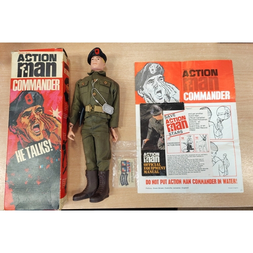 130 - Palitoy Action Man Vintage Talking Commander Combat Division in good plus to very good condition in ... 