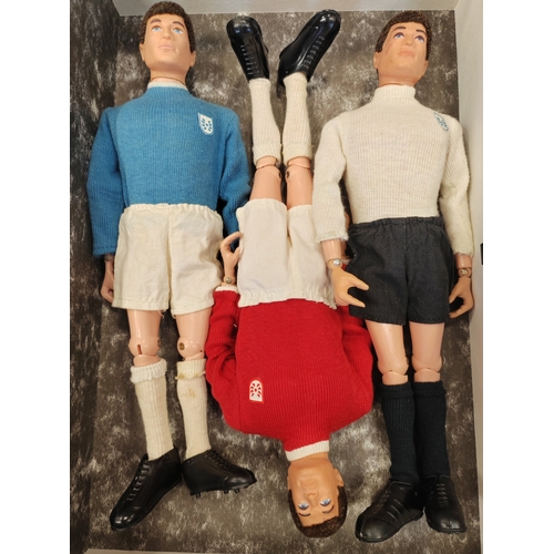 133 - Range of unboxed Palitoy Action Man Footballers generally good plus to very good with various kit co... 