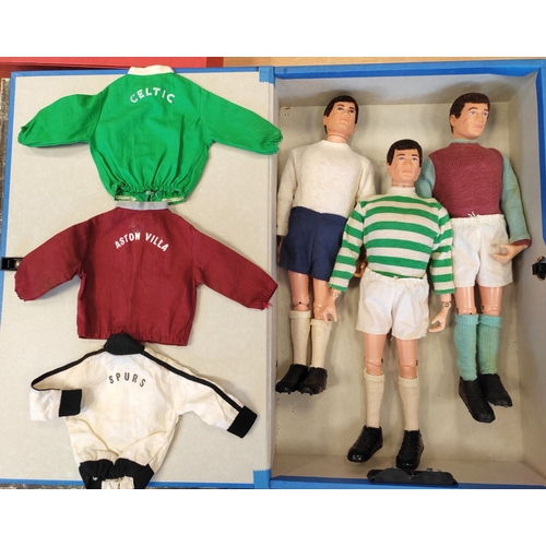 137 - Range of unboxed Palitoy Action Man Footballers generally good plus to very good with Aston Villa, C... 
