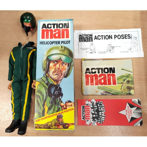 147 - Palitoy Action Man Helicopter Pilot with detached head otherwise very good to excellent with eagle e... 