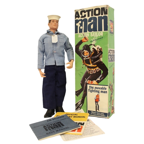 151 - Palitoy Action Man Action Sailor very good to excellent in fair box with top flaps missing, with hat... 