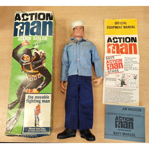 151 - Palitoy Action Man Action Sailor very good to excellent in fair box with top flaps missing, with hat... 