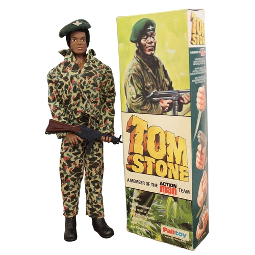 163 - Palitoy Action Man Vintage Tom Stone in excellent condition in very good box with camouflage jacket ... 