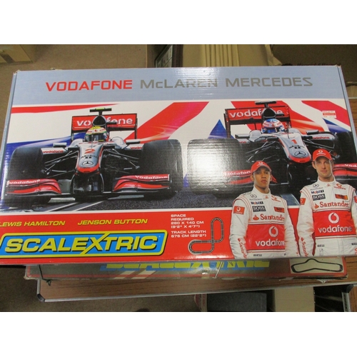 164 - Scalextric. Collection including Bugatti Veyron No C3199 (not plinthed) Ferrari F430 GT No C3080, Re... 