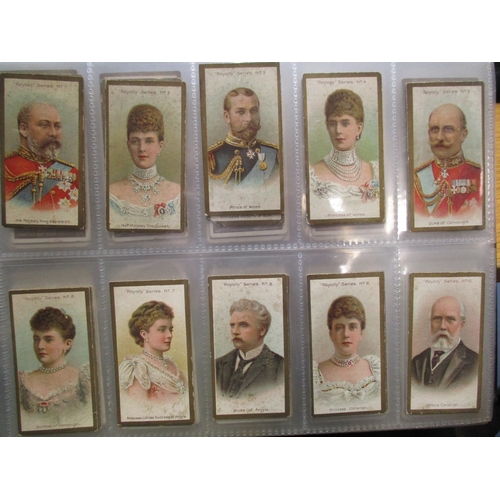 19 - Collection in albums with complete sets including Cavanders Foreign Birds, Players Miniatures, Taddy... 