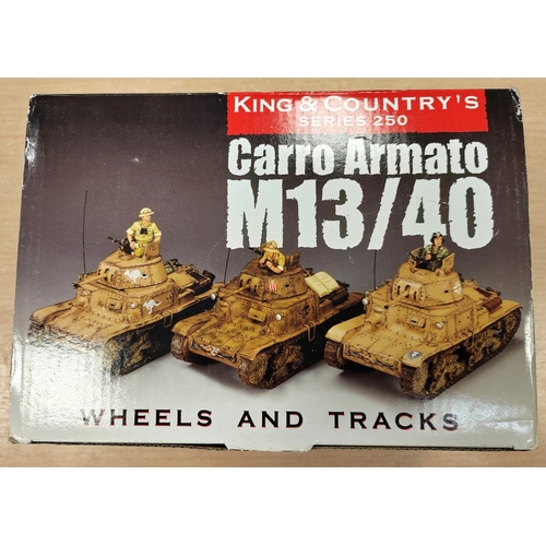 244 - King & Country. WWII Eighth Army CARRO ARMATO M13/40 No.EA059 mint in very good box. (See photo) (½B... 