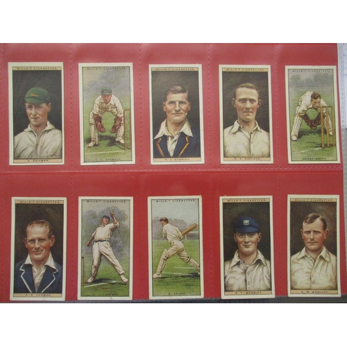 25 - Collection in 10 albums with complete sets including Churchman Rugby Internationals, Players Cricket... 