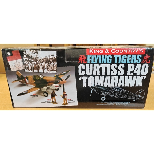 273 - King & Country. US Army Air Force Curtis P.40 'Tomahawk' mint in very good box. (See photo) (B)