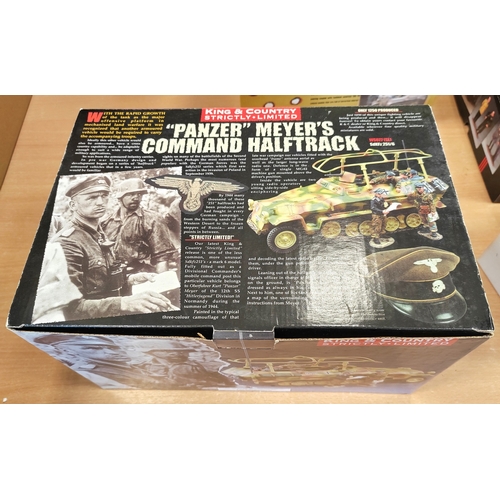 292 - King & Country. Waffen SS Series Panzer Meyers Command Halftrack No.WS077 mint in very good to excel... 