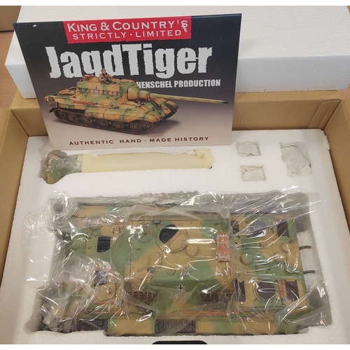 296 - King & Country. Waffen SS JAGD Tiger Tank No.WS180 (SL) mint in near excellent box. (See photo) (½B)