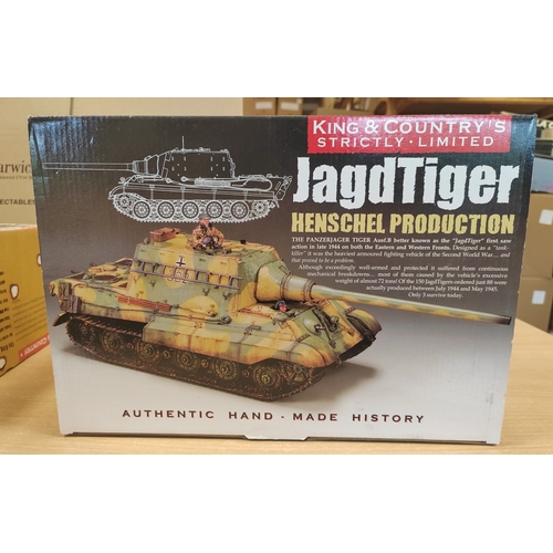 296 - King & Country. Waffen SS JAGD Tiger Tank No.WS180 (SL) mint in near excellent box. (See photo) (½B)