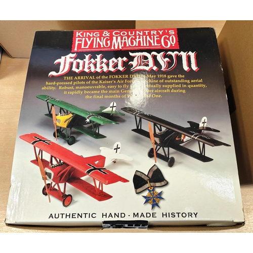 304 - King & Country. WWI Fokker DVII O/LEUT Agust Raben Jasta 18 No.FW111 mint in very good box. (See pho... 