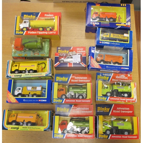 336 - Mainly 1980s to 1990s collection including lorries, refuse wagons, road sweepers, play sets, general... 