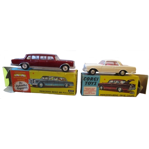 384 - Corgi. 1960's range generally excellent in good plus to excellent boxes with No.155 Lotus, No.230 cr... 