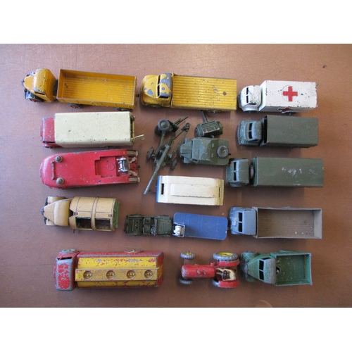 414 - Dinky. 1940s-60s unboxed accumulation playworn to good, some crude re-paints including No.660 Tank T... 