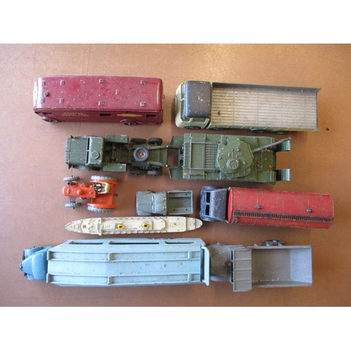 414 - Dinky. 1940s-60s unboxed accumulation playworn to good, some crude re-paints including No.660 Tank T... 