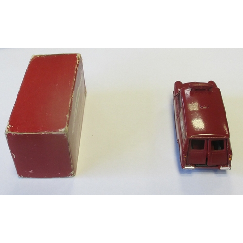 422 - Dinky. Mini Minor Van 'Joseph Mason' No. 274, maroon body, red seats and rear van body base, roof si... 