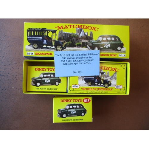 439 - Matchbox. Models of Yesteryear code 2 range mint in mint boxes with MICA 2003 York M18, 017, YET04, ... 