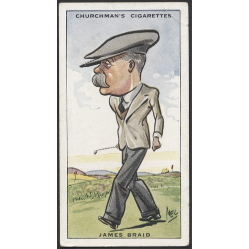 44 - Churchman. Prominent Golfers complete set, loose, generally fair to good. Cat. £800. (See photo) (Y)