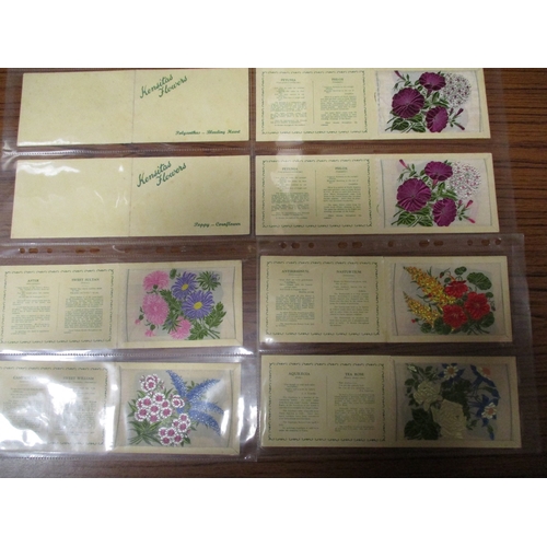 57 - Wix. Collection in plastic sleeves with Kensitas flowers postcard size plain (32), printed (40) gene... 