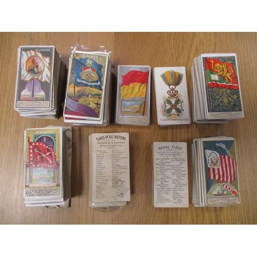 61 - Allen & Ginter. Loose collection with Celebrated Flags (47), City Flags (12), Flags of All Nations (... 