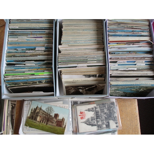 63 - Misc. accum. of vintage and modern cards in modern albums, boxes and loose, filed in some order. Gen... 