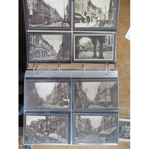 84 - Devon. Exeter area coln in a modern album and loose. RPs of High Street, Queen Street, Sidwell Stree... 