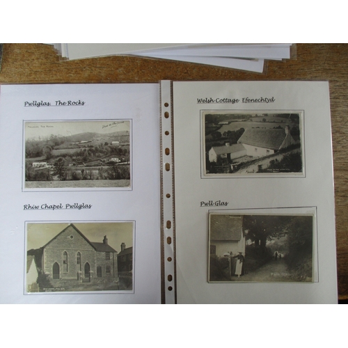 85 - Wales. Coln. in 2 large modern albums and loose sheets. Ruthin and area range incl Agricultural Hall... 