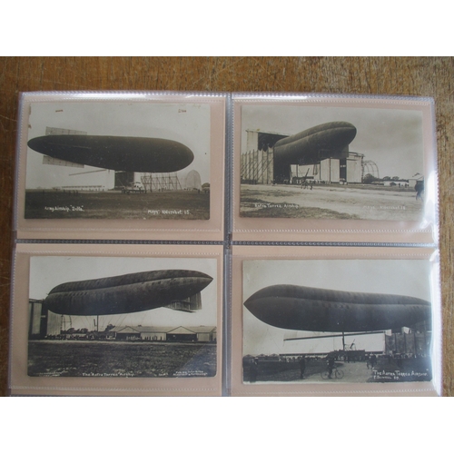 88 - Aviation. Airships. Coln. in modern album. Astra Torres, Delta, Silver Queen, Willow II, Gamma, Beta... 